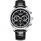 2016 kassaw роскошные известный случайные деловой мужские часы автоматические механические многофункциональный кожаный часы классические наручные часы