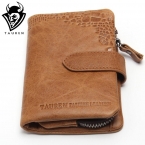 Классический европейский и американский стиль мужчины бумажники 100% подлинный кожаный бумажник мода молния бренда кошелек портмоне