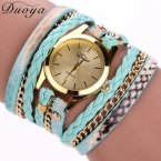 77 мода горячая распродажа новый леопард-принт Duoya браслет наручные часы женщины платье женские часы люксовый бренд кварцевые часы XR621