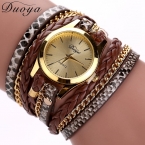 77 мода горячая распродажа новый леопард-принт Duoya браслет наручные часы женщины платье женские часы люксовый бренд кварцевые часы XR621