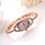 Король девушка горячая распродажа золотая цепь браслет из нержавеющей стали роскошные наручные часы для женщин одеваться старинные мода часы XR729