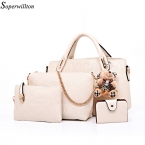 Soperwillton известный бренд женщины бренда  мода женщины сумки сумки искусственная кожа женская сумка 4 шт. комплект # 150