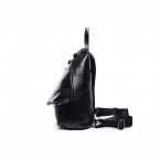 Высокое качество кожа женщины рюкзак мода кнопки рюкзаки для девочек-подростков черный свободного покроя путешествия мешок школы