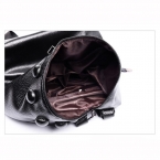 Высокое качество кожа женщины рюкзак мода кнопки рюкзаки для девочек-подростков черный свободного покроя путешествия мешок школы