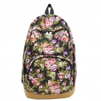 Старинные ретро роуз цветочные печать рюкзак женская холст путешествия рюкзак для девочек-подростков рюкзак