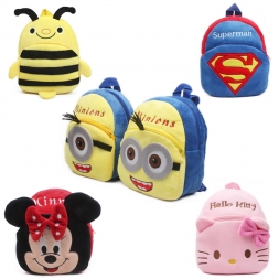 Детский плюшевый мини рюкзак мини  с героями мультфильмов для мальчиков и девочек