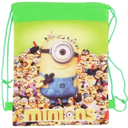 новый Миньон сумки детей школьные сумки для девочек и мальчиков милый мультфильм дети шнурок рюкзак две стороны подарки снова в школу