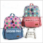  детские рюкзаки молния Dot книга сумка дети школьные сумки для девочек детей сумка розовый / синий цвета mochila infantil