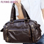 Летящие птицы  мужская дорожные сумки старинные мужская pu кожаная сумка мужчины посыльного сумки дорожные сумки на ремне bolsa viagem LM0396