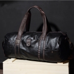 Дорожные сумки мужчины женщины искусственная кожа вещевой лаге емкости черный спортивный костюм багажа сумки мужской мода спортивная сумка