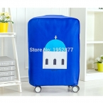 5 Sizes Travel Suitcase Cover Waterproof Dustproof Luggage Trolley Case Protective Cover Green/Blue/Gray/Orange Creative Pattern