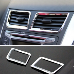 Автомобильные Аксессуары центральное кондиционирование выходе крышка ABS хром пластины Для Hyundai Solaris accent седан хэтчбек 2011-