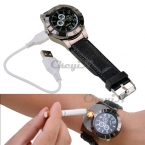   военный USB легче часы мужские свободного покроя кварцевые наручные часы с ветрозащитный непламено сигарет зажигалка-металл P6264