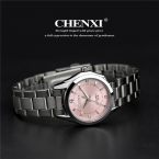 5 Модные цвета CX021B CHENXI Марка relogio Роскошные женские Случайные часы водонепроницаемые часы женщины моды Платье Горный Хрусталь часы