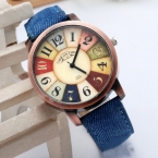Горячая распродажа женщины наручные часы   стиль мода свободного покроя часы унисекс женщины мужчины старинные Demic ткани кожи наручные часы Relojes