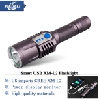 Смарт-usb фонарик сша нью-cree XM-L L2 из светодиодов света аккумуляторная 3800 lumens водонепроницаемый дисплей Lanterna отдых на природе