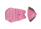 Собаки зимы собаки теплое пальто щенок толстовка одежды с меховым любимая одежда съемный шлем зимой для собак кошки синий / розовый