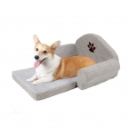 Мода кровать собаки Pet мягкая подушка питомник милый лапа дизайн Pet диван серого цвета щенок складная кровать для домашних животных хлопка