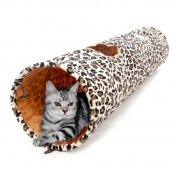 Горячая распродажа продукт любимчика кот туннель леопардовый извивающихся Cat Fun 2 отверстия длинный туннель котенок игрушки домашнее животное играть гостиной необходимо