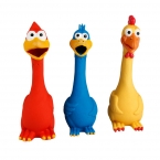 Пэт игрушка-желтый кричащие резинового цыпленка Pet игрушки три цвета синий желтый и красный
