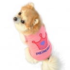 Новая Собака Pet Одежда Лето Розовая Принцесса Корона Жилет Без Рукавов Футболки Одежда качества во-первых