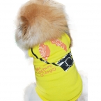Летняя одежда для собак рубашка одежда дешевые Новая Мода Маленькая Собака Рукавов Камеры Печати Собак Pet Футболки Жилет 10IT