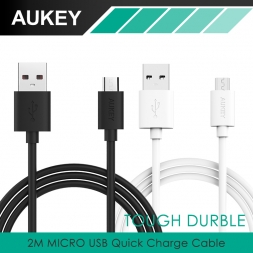 Aukey 6.6ft/2 м Кабель Micro Usb Универсальный Быстрая Зарядка Кабель зарядка Адаптер для Samsung galaxy S6 S5 Sony HTC Смартфонов и т. д.