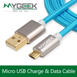 Nylon Android Micro USB data Cable 2m usb fast charging 2A for Samsung galaxy note2 S3 S4 xiaomi HTC Sony cell phone USB cable
