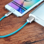Nylon Android Micro USB data Cable 2m usb fast charging 2A for Samsung galaxy note2 S3 S4 xiaomi HTC Sony cell phone USB cable