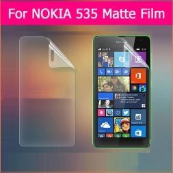 3 шт. Анти-Отпечатков Пальцев передняя матовый фильмы Для nokia Microsoft Lumia 535 5 "с антибликовым покрытием матовый экран протектор фильм с чистой тканью