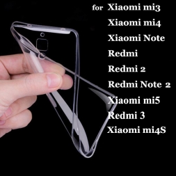 Тонкий Прозрачный Ясно Мягкие Резиновые Кремний ТПУ Coque Для Xiaomi Mi5 Mi4 4S 4C Mi3 Редми 3 3 S Redmi Note 2 3 Pro Премьер-Чехол