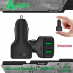 Aukey микро авто универсальный двойной 2 разъём(ов) USB автомобильное зарядное устройство для iPhone iPad 4.8A мини зарядное устройство прикуриватель для HTC Samsung LG