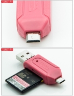 1 шт. бесплатная доставка универсальное устройство чтения карт мобильного телефона пк микро-карточка USB кард-otg карты OTG TF / SD флэш-памяти оптовая продажа