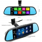 Junsun 7 "сенсорный Специальный Автомобильный ВИДЕОРЕГИСТРАТОР Зеркало Камеры GPS Bluetooth 16 ГБ Android 4.4 Dual Объектив FHD 1080 P Видеорегистратор Даш Cam