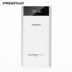 В исходном PISEN жк-цифровой внешнее зарядное устройство 20000mah18650 портативный быстро зарядное устройство с двумя USB Powerbank для iPhone за Xiaomi