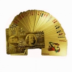 Один палуба золотая фольга покер доллар сша стиль пластиковые покер игральные карты водонепроницаемый карты хорошую цену