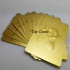 Прочный Водонепроницаемый Пластиковые Игральные Карты, Золотая Фольга в Покер Золотой Покер Карты 24 К Gold-фольга Гальваническим Игральные карты Покер настольные Игры