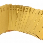 Прочный Водонепроницаемый Пластиковые Игральные Карты, Золотая Фольга в Покер Золотой Покер Карты 24 К Gold-фольга Гальваническим Игральные карты Покер настольные Игры