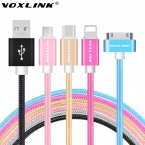 VOXLINK Micro 8pin 30pin Тип C USB Зарядный Кабель Синхронизации Данных шнуры Для iPhone 4s 5s 6 s Samsung S7 Huawei P9 LG G5
