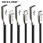 VOXLINK 6ft USB Кабель 3D Сплав Цинка Быстрая Зарядка Кабель для Передачи Данных для iphone 6 6 s 5S iPad mini Воздуха Samsung S7 S6 Edge LG G5 Nexus 6 P/5X