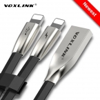 VOXLINK Освещение 8pin Кабель 2in1 3D Сплав Цинка 2.1A Быстрая Зарядка USB Дата кабель для iPhone 7 6 6 s Плюс 5S 5 iPad mini 2 ios 10