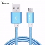 Yianerm Высокопрочный Нейлон Micro Usb 2.0 Кабель 1.5 М кабель для Зарядки, Синхронизации Данных Usb Кабели Для iphone 5 6 6 s 7 Android V8 Тип C кабель