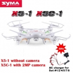 SYMA X5C-1 (обновленная версия SYMA X5C) RC дрон, контролирующийся в 6 осях, с пультом дистанционного управления, вертолет мультикоптер с 2-мегапиксельной HD камерой или X5 без камеры 