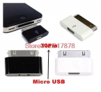 Micro USB Женщина к 30 Pin Зарядное Адаптер Конвертер Micro usb кабель-Адаптер Зарядное Устройство Для iPhone 4 4S iPad 1 2 3/iPod