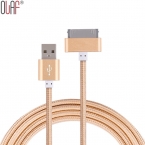 Оригинал 1 м USB Металл, Нейлон Плетеный Синхронизации Данных Зарядный Кабель для Зарядного iphone 4 4s iPad 2 3 iPod
