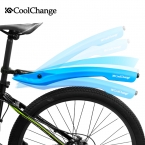 Флективный CoolChange Велосипед MTB Передние Задние СВЕТОДИОДНЫЕ Крыло Набор 26 Велосипед Fender пластиковые Quick Release с светом сид