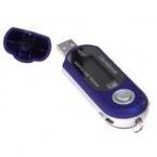 Портативный маленький MP3 Плеер с объемом памяти 8ГБ, с FM радио/функцией записи/микрофон - в голубом цвете