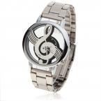 Наручные часы для мужчин Chic Bolun A2190 с изображением скрипичного ключа на циферблате - серебристые