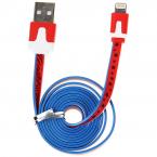1M Стильный с цветочным узором  USB кабель для iPhone 5 (Красный)