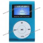Портативный MP3 аудио плеер с цифровым ЖК экраном, фиксатором, FM радио, поддержкой Micro SD - Голубой